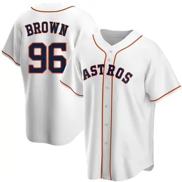 Aaron Brown Men's Houston Astros Replica Home Jersey - White