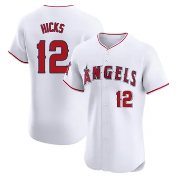 Aaron Hicks Men's Los Angeles Angels Elite Home Jersey - White