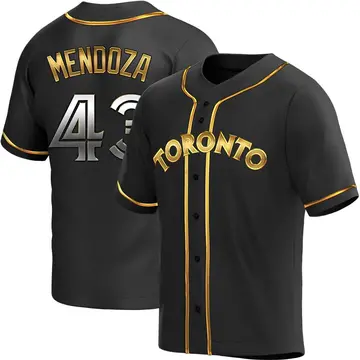 Abdiel Mendoza Youth Toronto Blue Jays Replica Alternate Jersey - Black Golden