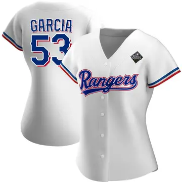 Adolis Garcia Women's Texas Rangers Authentic Home 2023 World Series Jersey - White