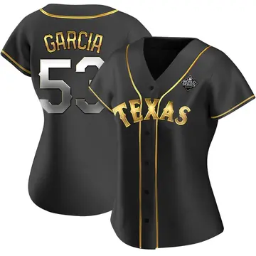 Adolis Garcia Women's Texas Rangers Replica Alternate 2023 World Series Jersey - Black Golden