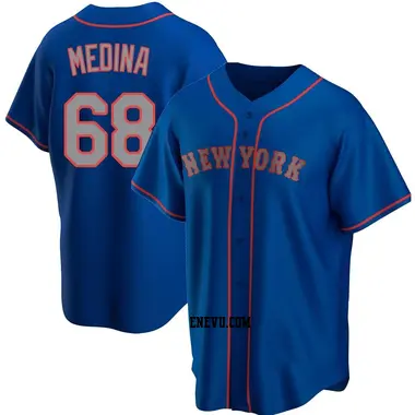 Adonis Medina Men's New York Mets Replica Alternate Road Jersey - Royal
