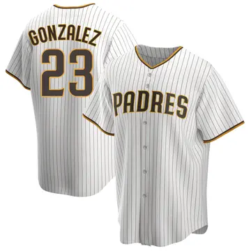 Adrian Gonzalez Men's San Diego Padres Replica Home Jersey - White/Brown