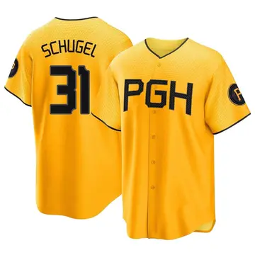 A.J. Schugel Men's Pittsburgh Pirates Replica 2023 City Connect Jersey - Gold