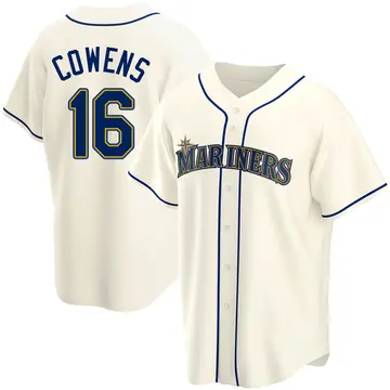 Al Cowens Men's Seattle Mariners Replica Alternate Jersey - Cream