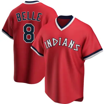 Albert Belle Youth Cleveland Guardians Replica Road Cooperstown Collection Jersey - Red