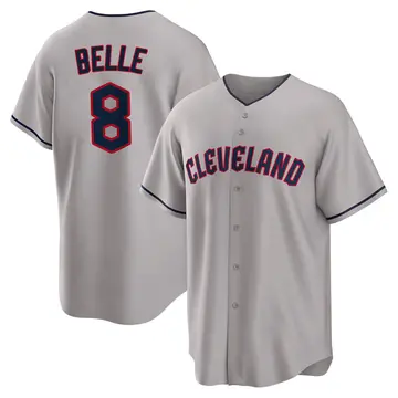 Albert Belle Youth Cleveland Guardians Replica Road Jersey - Gray