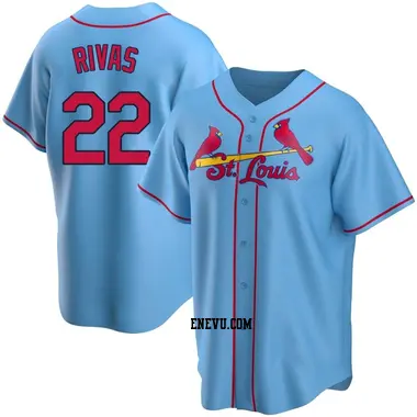 Alfonso Rivas Men's St. Louis Cardinals Replica Alternate Jersey - Light Blue