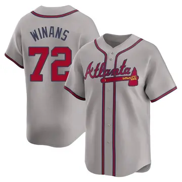 Allan Winans Men's Atlanta Braves Limited Away Jersey - Gray
