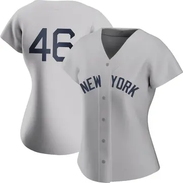 Andy Pettitte Women's New York Yankees Authentic 2021 Field of Dreams Jersey - Gray