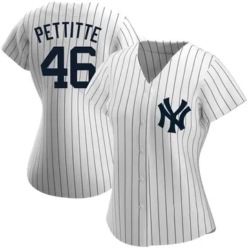 Andy Pettitte Women's New York Yankees Authentic Home Name Jersey - White