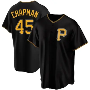 Aroldis Chapman Men's Pittsburgh Pirates Replica Alternate Jersey - Black