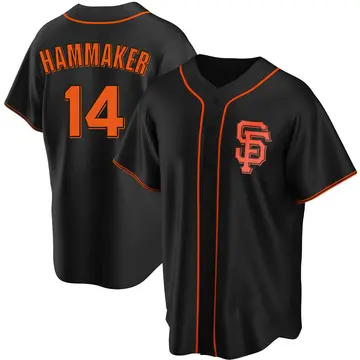 Atlee Hammaker Men's San Francisco Giants Replica Alternate Jersey - Black