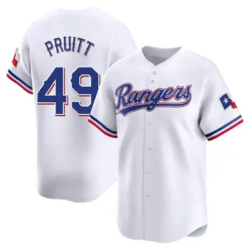 Austin Pruitt Men's Texas Rangers Limited Home Jersey - White