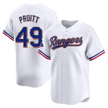 Austin Pruitt Youth Texas Rangers Limited White 2024 Collection Jersey - Gold