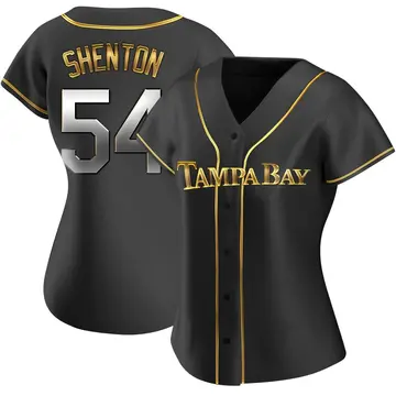 Austin Shenton Women's Tampa Bay Rays Replica Alternate Jersey - Black Golden