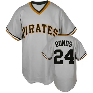 Barry Bonds Men's Pittsburgh Pirates Replica Throwback Jersey - Grey