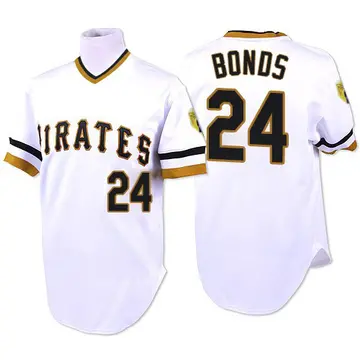 Barry Bonds Men's Pittsburgh Pirates Replica Throwback Jersey - White