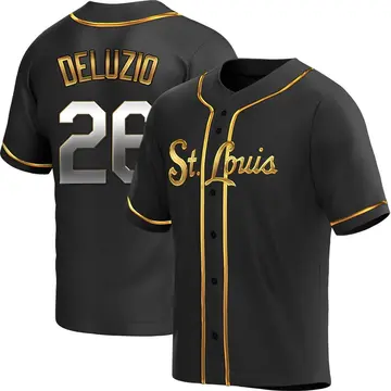 Ben DeLuzio Men's St. Louis Cardinals Replica Alternate Jersey - Black Golden