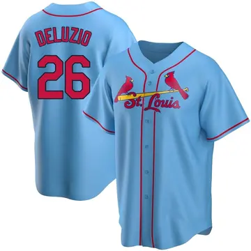 Ben DeLuzio Men's St. Louis Cardinals Replica Alternate Jersey - Light Blue