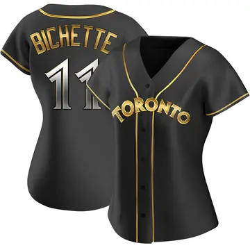 Bo Bichette Women's Toronto Blue Jays Replica Alternate Jersey - Black Golden