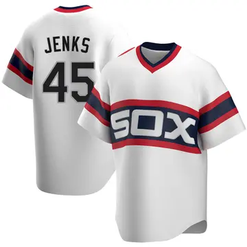 Bobby Jenks Men's Chicago White Sox Replica Cooperstown Collection Jersey - White