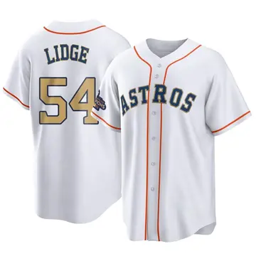 Brad Lidge Youth Houston Astros Replica White 2023 Collection Jersey - Gold