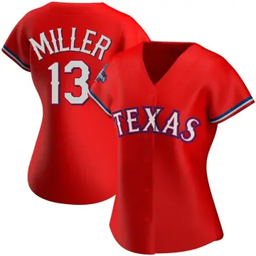 Brad Miller Women's Texas Rangers Authentic Alternate 2023 World Series Champions Jersey - Red