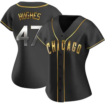Brandon Hughes Women's Chicago Cubs Replica Alternate Jersey - Black Golden
