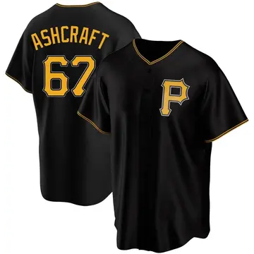 Braxton Ashcraft Men's Pittsburgh Pirates Replica Alternate Jersey - Black