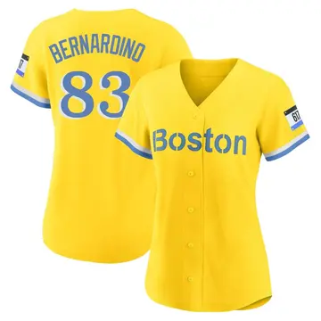 Brennan Bernardino Women's Boston Red Sox Authentic Blue 2021 City Connect Player Jersey - Gold/Light