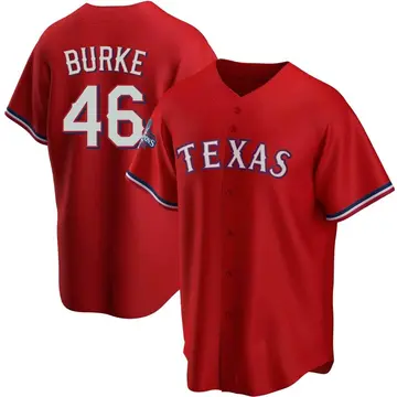 Brock Burke Men's Texas Rangers Replica Alternate 2023 World Series Champions Jersey - Red