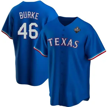 Brock Burke Men's Texas Rangers Replica Alternate 2023 World Series Jersey - Royal