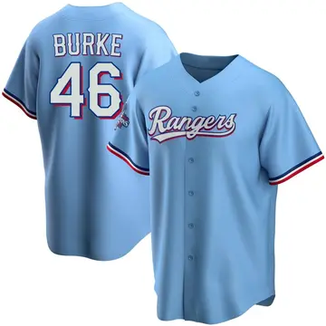 Brock Burke Youth Texas Rangers Replica Alternate 2023 World Series Champions Jersey - Light Blue