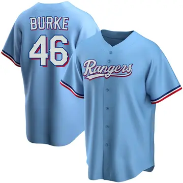 Brock Burke Youth Texas Rangers Replica Alternate Jersey - Light Blue