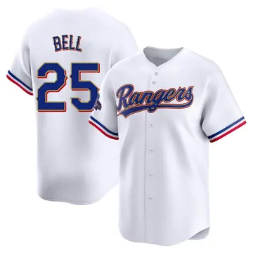 Buddy Bell Men's Texas Rangers Limited White 2024 Collection Jersey - Gold