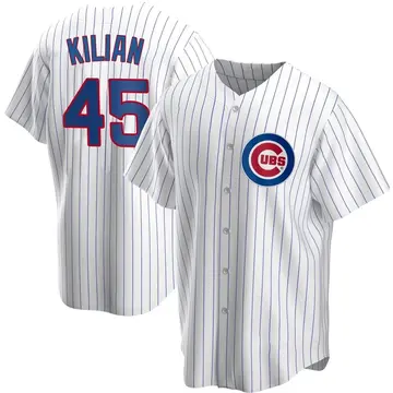 Caleb Kilian Men's Chicago Cubs Replica Home Jersey - White