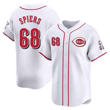 Carson Spiers Men's Cincinnati Reds Limited Home Jersey - White