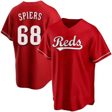 Carson Spiers Men's Cincinnati Reds Replica Alternate Jersey - Red