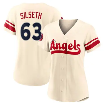 Chase Silseth Women's Los Angeles Angels Replica 2022 City Connect Jersey - Cream
