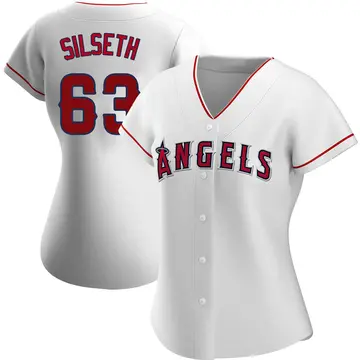 Chase Silseth Women's Los Angeles Angels Replica Home Jersey - White