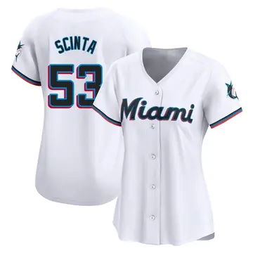 Chris Scinta Women's Miami Marlins Limited Home Jersey - White