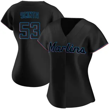 Chris Scinta Women's Miami Marlins Replica Alternate Jersey - Black