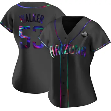 Christian Walker Women's Arizona Diamondbacks Authentic Alternate 2023 World Series Jersey - Black Holographic
