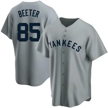 Clayton Beeter Men's New York Yankees Replica Road Cooperstown Collection Jersey - Gray