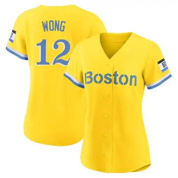 Connor Wong Women's Boston Red Sox Replica Blue 2021 City Connect Player Jersey - Gold/Light