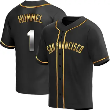 Cooper Hummel Men's San Francisco Giants Replica Alternate Jersey - Black Golden