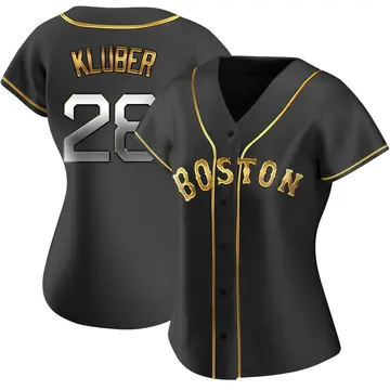 Corey Kluber Women's Boston Red Sox Replica Alternate Jersey - Black Golden