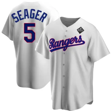 Corey Seager Men's Texas Rangers Replica Home Cooperstown Collection 2023 World Series Jersey - White