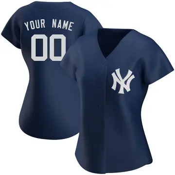 Custom Women's New York Yankees Replica Alternate Team Jersey - Navy